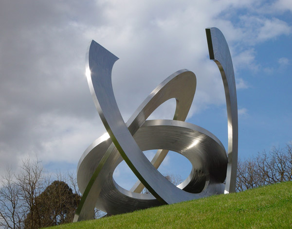 Inge King's Rings of Saturn sculpture at Hiede Museum of Modern Art AKA Heide Gallery Melbourne Australia