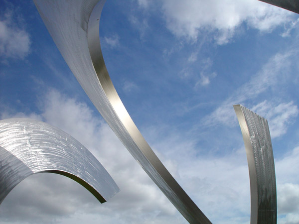 Inge King's Rings of Saturn sculpture at Hiede Museum of Modern Art AKA Heide Gallery Melbourne Australia